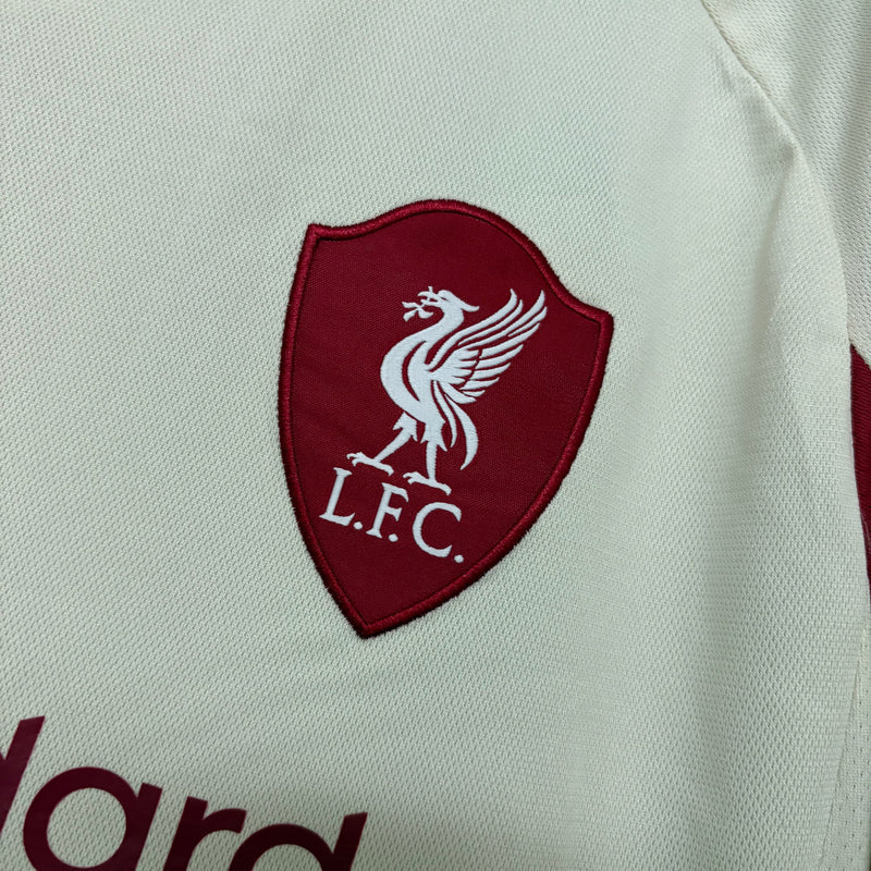 Camisa Liverpool Away 25/26 Manga Longa - Branca