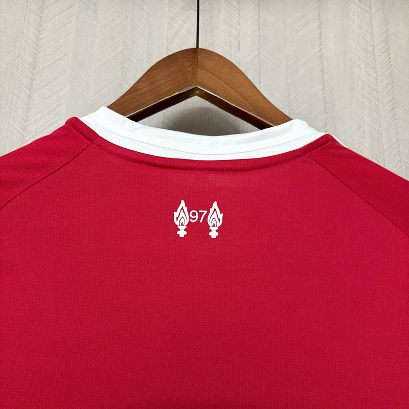 Camisa Liverpool Home 25/26 Manga Longa - Vermelha