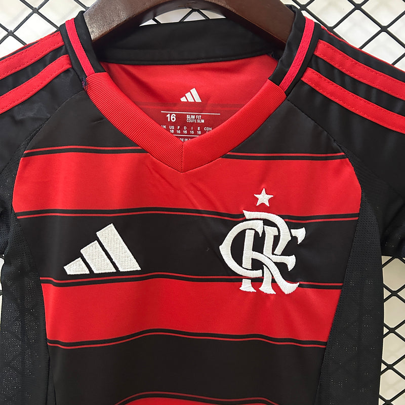 Conjunto Infantil Flamengo I 25/26 - Vermelho e Preto