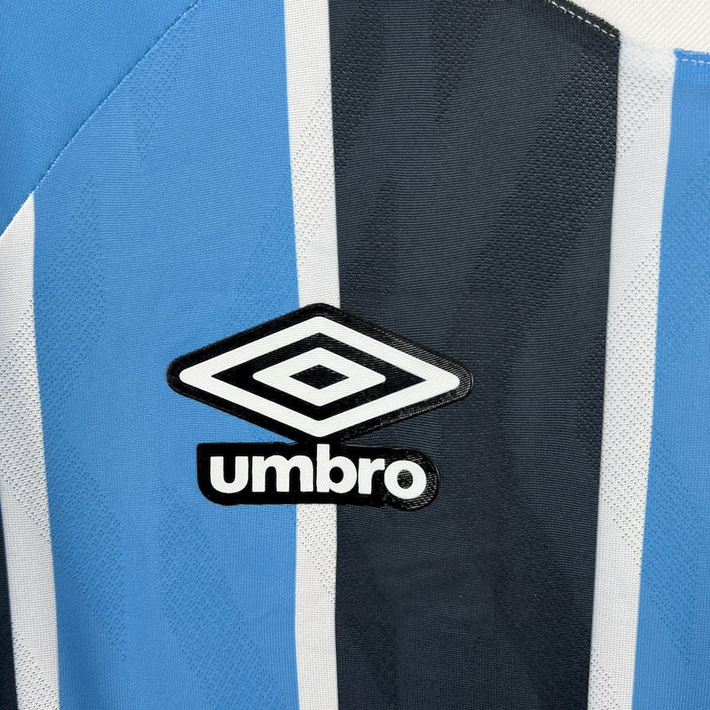 Camisa Grêmio Home 25/26 Manga Longa - Azul e Preta