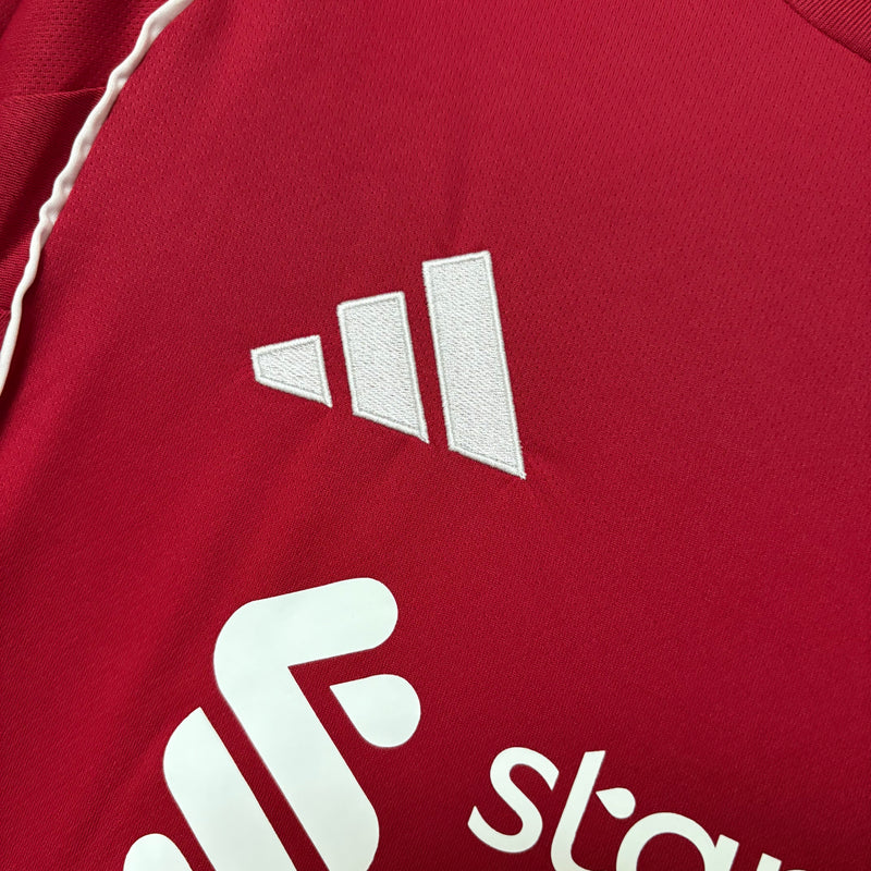 Camisa Liverpool Home 25/26 Manga Longa - Vermelha