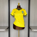 Camisa Brasil Home 2026 Feminina - Amarela