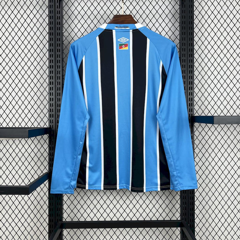 Camisa Grêmio Home 25/26 Manga Longa - Azul e Preta
