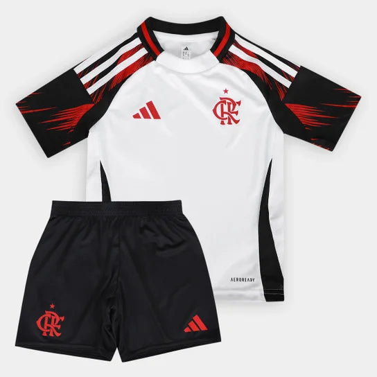 Conjunto Infantil Flamengo II 2025/26 - Branco