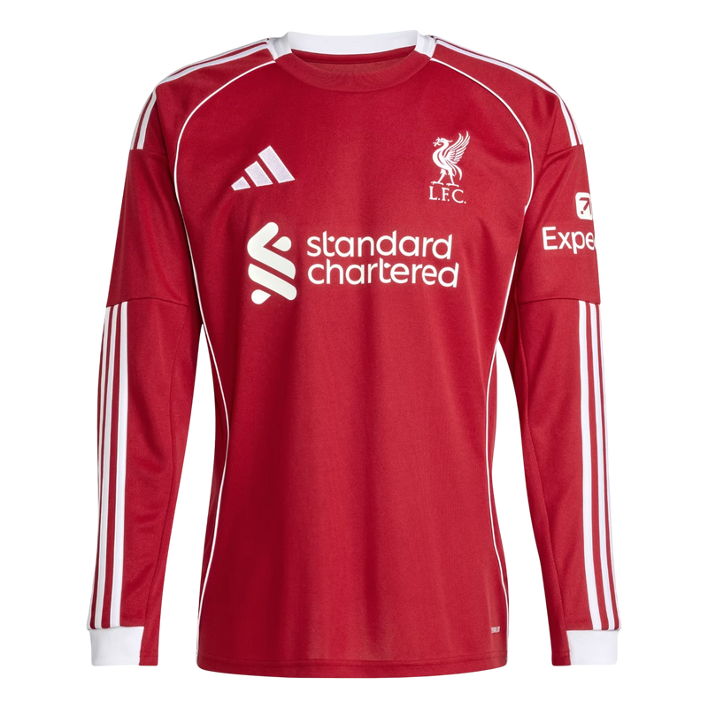 Camisa Liverpool Home 25/26 Manga Longa - Vermelha