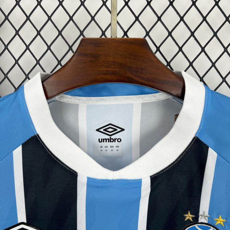 Camisa Grêmio Home 25/26 Manga Longa - Azul e Preta