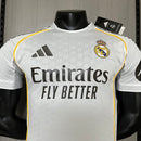 Camisa Real Madrid Jogador Home 25/26 - Branca