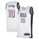 Camisa USA Basquete 2024 Nike Swingman Jersey Unisex Jason Tatum 10 Branca
