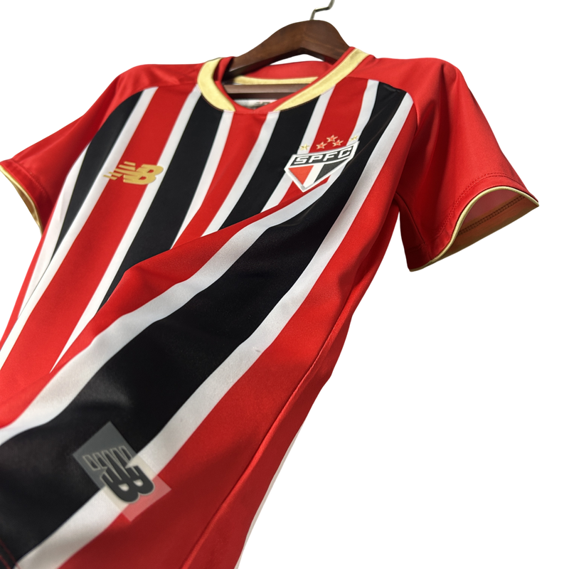 Camisa São Paulo Feminina Away 25/26 - Vermelha e Preta