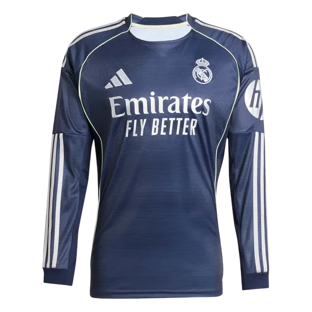 Camisa Real Madrid Away 25/26 Manga Longa - Preta