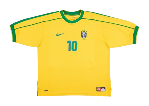 Camisa Brasil Home 1998 Retrô - Amarela