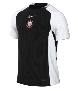 Camisa Corinthians II 2025/26 Jogador - Preta e Branca